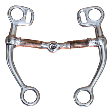 5" Hilason Western Horse Steel Mouth Bit W/ Copper Roller